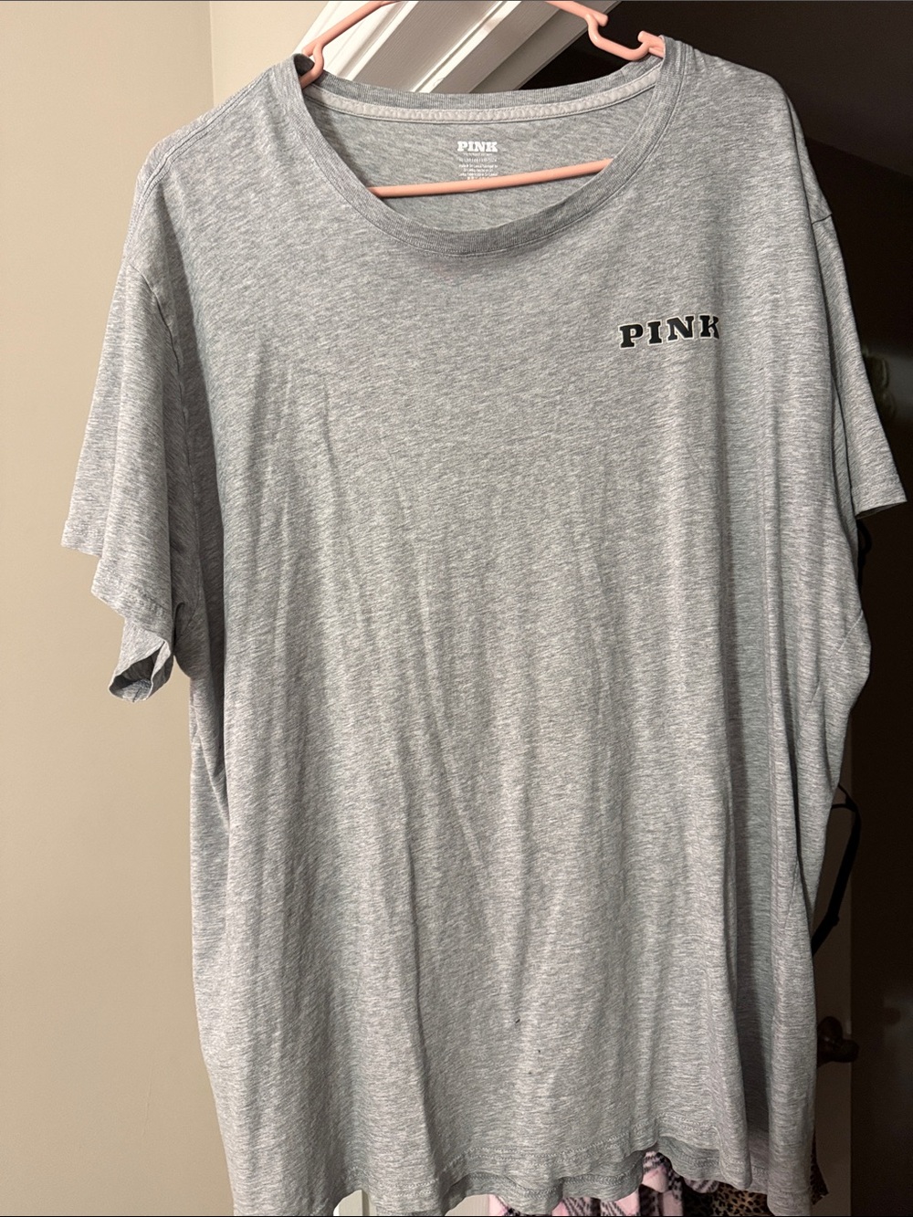 PINK Victoria's Secret Light Heather Gray Men's Short-Sleeve Tee
